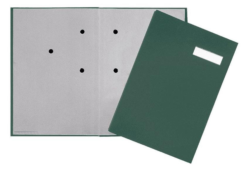 Pagna 2419133 Teczka do podpisu płócienna DE LUXE 20-częściowa zielona/szara