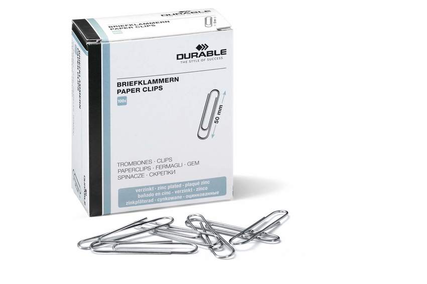Durable 1224 25 Spinacze 50mm cynkowane opakowanie 100 szt.