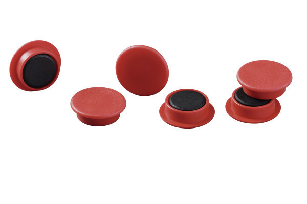 Durable 4702 03 Magnesy o średnicy 21 mm op. 6 szt. czerwone