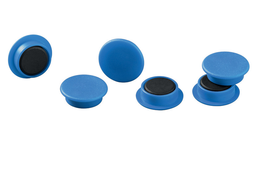 Durable 4702 06 Magnesy o średnicy 21 mm op. 6 szt. niebieskie
