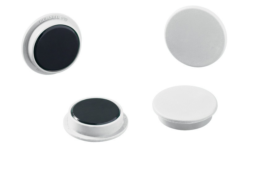 Durable 4703 02 Magnesy mocne o średnicy 32 mm op. 4 szt. białe