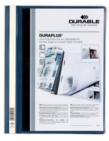 Durable 2579 07 DURAPLUS Skoroszyt prezentacyjny z krystaliczną przednią kieszenią granatowy