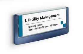 Durable 4860 07 Click Sign tabliczka informacyjna 149 x 52,5 mm niebieska
