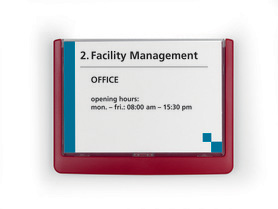 Durable 4861 03 Click Sign tabliczka informacyjna 149 x 105,5 mm czerwona