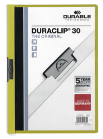 Durable 2200 05 Skoroszyt zaciskowy DURACLIP do 30 kartek zielony
