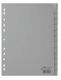 Durable 6410 10 Przekładki PP A4 z wymiennymi indeksami 12 szt. szare
