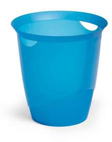TREND Durable 1701710540 Plastikowy kosz na śmieci 16 litrowy niebieski-przezr.