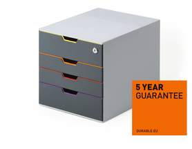 Durable 7606 27 VARICOLOR Safe 4 zamykany pojemnik z 4 szufladkami 
