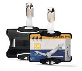 Durable 8683 01 Czarne etui do 1 karty magnetycznej z klipem 1 szt