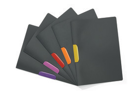Durable 2304 00 Skoroszyt grafitowy z klipsem Duraswing kolor mix op. 5 szt.