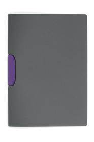 Durable 2304 12 Skoroszyt grafitowy z klipsem Duraswing klips purpurowy op. 5 szt.