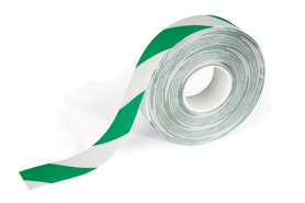 1726 131 Taśma podłogowa do znakowania hal i magazynów zielono/biała 50mm x 30m