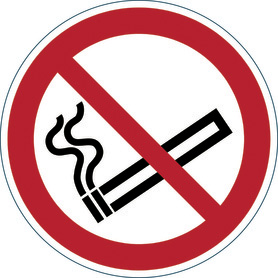 1728 03 Znaki bezpieczeństwa i ostrzegawcze ZAKAZ PALENIA ISO 7010, ø 430mm