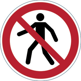 1732 03 Znaki bezpieczeństwa i ostrzegawcze ZAKAZ PRZEJŚCIA ISO 7010, ø 430mm