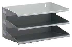 Durable 3359 10 Metalowy sorter do dokumentów 3 półki poziomy szary