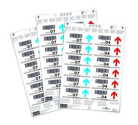 Durable 1022 02 Wkłady do kieszeni magazynowych 100 x 38mm opakowanie 20 arkuszy