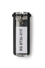 Durable 1957 01 Zawieszki do kluczy Key Clip czarny kolor op. 6 szt.