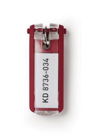 Durable 1957 03 Zawieszki do kluczy Key Clip czerwony kolor op. 6 szt.