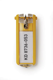 Durable 1957 04 Zawieszki do kluczy Key Clip żółty kolor op. 6 szt.