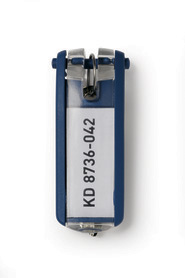 Durable 1957 07 Zawieszki do kluczy Key Clip niebieski kolor op. 6 szt.