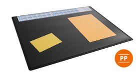Durable 722301 Podkład na biurko 650x500 mm z przezroczystą nakładką PP czarny