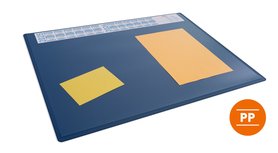 Durable 722307 Podkład na biurko 650x500 mm z przezroczystą nakładką PP granatowy