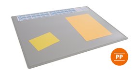 Durable 722310 Podkład na biurko 650x500 mm z przezroczystą nakładką PP szary