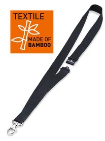 Durable 824001 Czarna smycz do identyfikatora ECO z karabińczykiem 10 szt.
