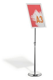 Stojak podłogowy z ramką aluminiową zatrzaskową A3 Durable 479923