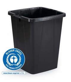 DURABLE 1800505221 Pojemnik kwadratowy na odpady 90 litr. ECO Czarny 1 szt.