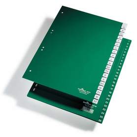 Durable 6410 05 Przekładki PP A4 z wymiennymi indeksami 12 szt. zielone