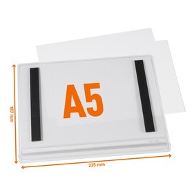 Kieszeń informacyjna A5 wodoodporna magnetyczna Durable 5058 19 op. 5 szt.