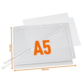 Kieszeń informacyjna A5 wodoodporna z opaską Durable 5059 19 op. 5 szt.