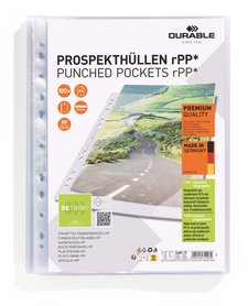 Durable 2685 19 Kieszeń krystaliczna Premium rPP 80μ obwoluta A4 100 szt