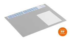 Durable 7225 10 Szary podkład na biurko z kalendarzem i nakładką 650x480mm
