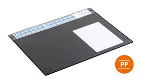 Durable 7225 01 Czarny podkład na biurko z kalendarzem i nakładką 650x480mm