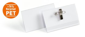 Durable 8242 19 Identyfikatory 54 x 90 mm rPET z kombiklipem 50 szt.