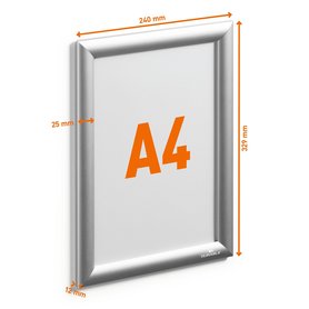 Aluminiowa ramka zatrzaskowa A4 Durable 5061 23 srebrna OUTDOOR