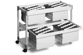 Durable 3792 10 Wózek na teczki zawieszkowe SYSTEM FILE TROLLEY 200 MULTI DUO