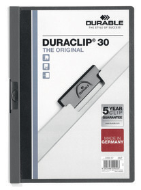 Durable 2200 57 Skoroszyt zaciskowy DURACLIP do 30 kartek grafitowy