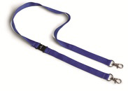 Durable 8527 07 Granatowa smycz DUO do identyfikatorów 20mm 10 szt.