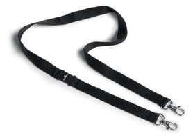 Durable 8527 01 Czarna smycz DUO do identyfikatorów 20mm 10 szt
