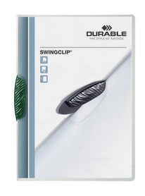 Durable 2260 05 Skoroszyt zaciskowy z klipsem odchylanym SWINGCLIP 30 zielony