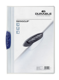Durable 2260 07 Skoroszyt zaciskowy z klipsem odchylanym SWINGCLIP 30 granatowy