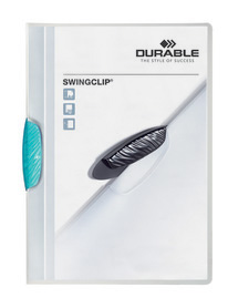 Durable 2260 14 Skoroszyt zaciskowy z klipsem odchylanym SWINGCLIP 30 błękitny