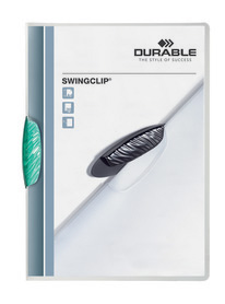 Durable 2260 32 Skoroszyt zaciskowy z klipsem odchylanym SWINGCLIP 30 c.zielony