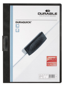 Durable 2270 01 Skoroszyt zaciskowy z plastikowym klipem DURAQUICK 20 czarny