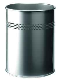 Durable 3300 23 Kosz na śmiecie metalowy pojemność 15 litrów perf.30mm srebrny