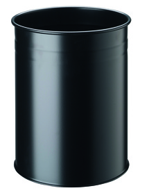 Durable 3304 01 Kosz na śmiecie metalowy pojemność 15 litrów okrągły czarny