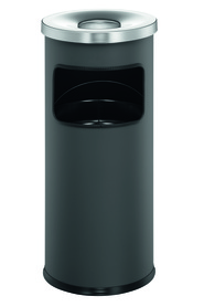  Durable 3332 58 Kosz na śmiecie SAFE, metalowy z popielnicą 17+2 l. antracytowy